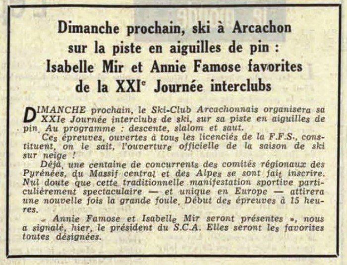 1968 : article Sud-Ouest (archives)